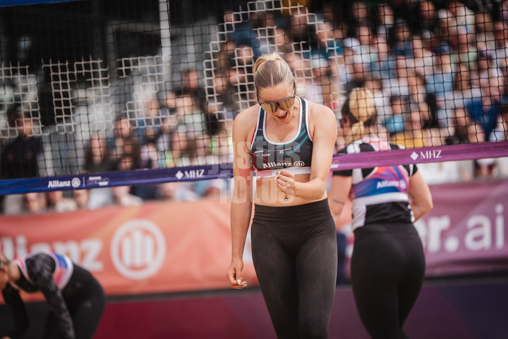 Beachvolleyball | Frauen | Allianz German Beach Tour 2025 | Tourstop Düsseldorf | 17.05.2025 | Anna-Chiara Reformat jubelt
