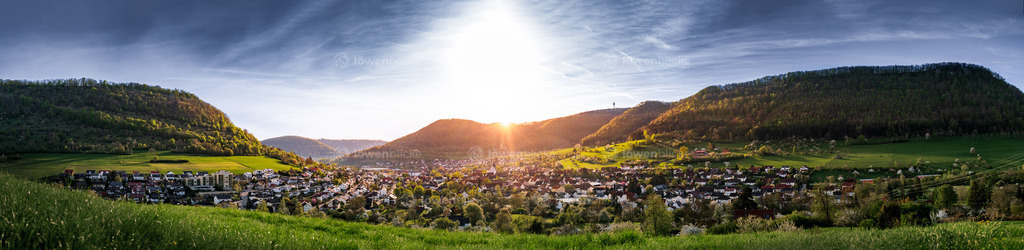 Sonnenaufgang hinter Deggingen | löwenblicke | shop