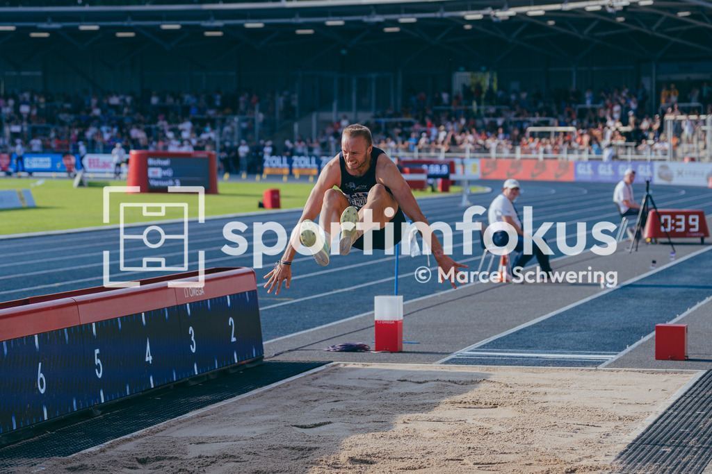 Deutsche Meisterschaften der Frauen und Männer 2026 | Maximilian Entholzner, Munich Athletics, Weitsprung, Deutsche Meisterschaften der Frauen und Männer 2026, Lohrheidestadion Bochum-Wattenscheid, 25.07.2026. Foto: Marcel Schwering / sportimfokus - Realisiert mit Pictrs.com