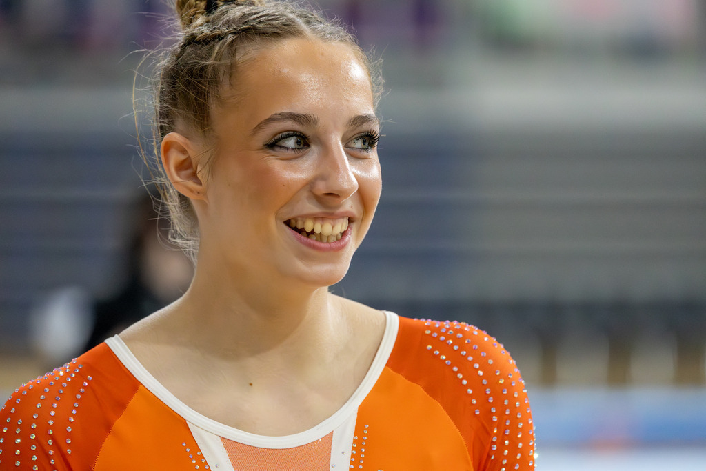 Deutsche Turnliga DTL (Bundesliga) der Frauen, Wettkampf um Platz 3 2025 in Heidelberg | Deutsche Turnliga DTL (Bundesliga) der Frauen, Wettkampf um Platz 3 2025 in Heidelberg***Bild: Mara Dietz (TG Karlsruhe-Söllingen) - Realisiert mit Pictrs.com