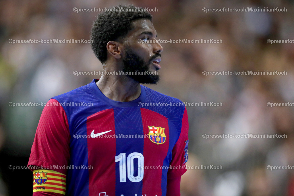 KoeEHF08062402089 | 08.06.2024, Köln, Handball, TruckScout24 EHF FINAL4, Machineseeker Champions League Men, Lanxess-Arena, Halbfinale, THW Kiel - FC Barcelona: Dika Mem (FC Barcelona)