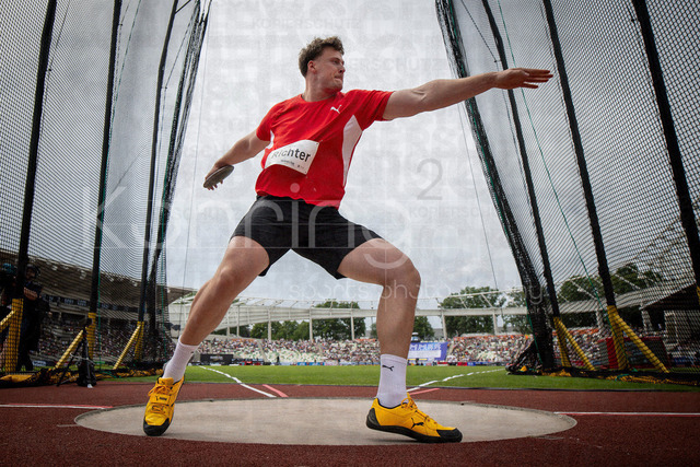 Golden Oval; Dresden, 31.05.2026 | DRESDEN , GERMANY - MAY 31: Steven Richter (GER / Germany) competes in the discus throw during the Golden Oval Continental Tour Silver meeting on May 31, 2026 at Heinz-Steyer-Stadion in Dresden, Saxony, Germany.