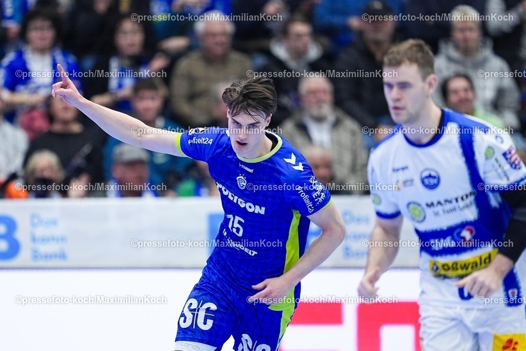 xYDRx19022601048 | 19.02.2026, xydrx, Handball, 1.HBL, VfL Gummersbach - ThSV Eisenach, Schwalbe-Arena: Miro Schluroff (VfL Gummersbach #15) jubelnd   Photo: xYannisxDreimannxPressefotoKochx