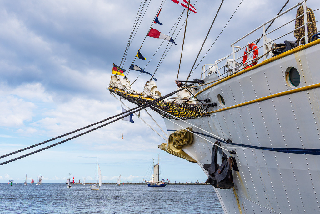 Segelschiffe auf der Ostsee während der Hanse Sail in Rostock | Segelschiffe auf der Ostsee während der Hanse Sail in Rostock.