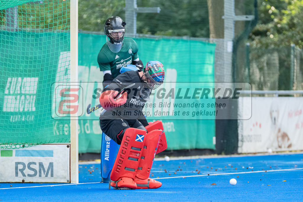 HK_20230930_104711 | 1.Bundesliga Herren Crefelder HTC - Club an der Alster am 30.9.2023 CHTC, Krefeld , Thomas Iain Alexander Torwart ( Club an der Alster #1 )