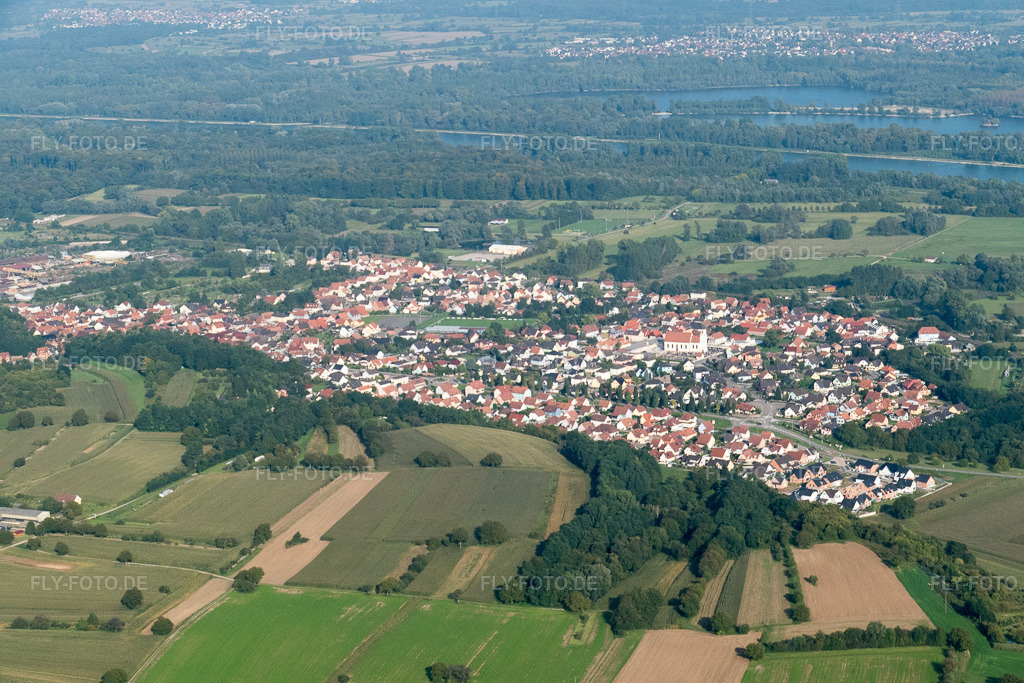 Luftbild: Ortsansicht in Mothern im Bundesland Bas-Rhin in Frankreich. Foto: P1000862.jpg vom 15.09.2014 durch Werner Riehm/FLY-FOTO.de
