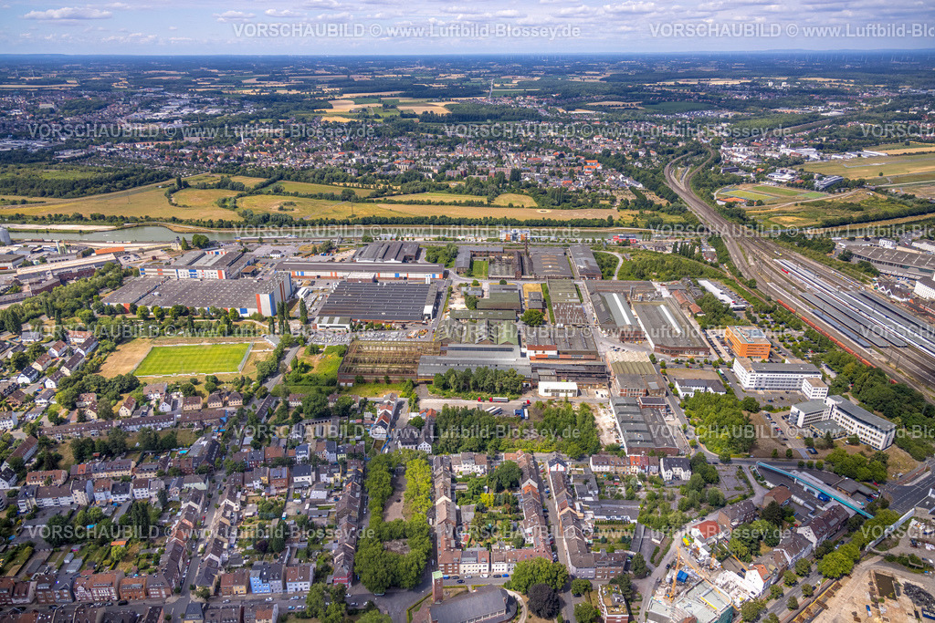 Hamm220707109 | Luftbild, Altes Union Gelände der Thyssen Draht AG, Hafenstraße, Voestalpine Böhler Firmengelände, Datteln-Hamm-Kanal, Mitte, Hamm, Ruhrgebiet, Nordrhein-Westfalen, Deutschland