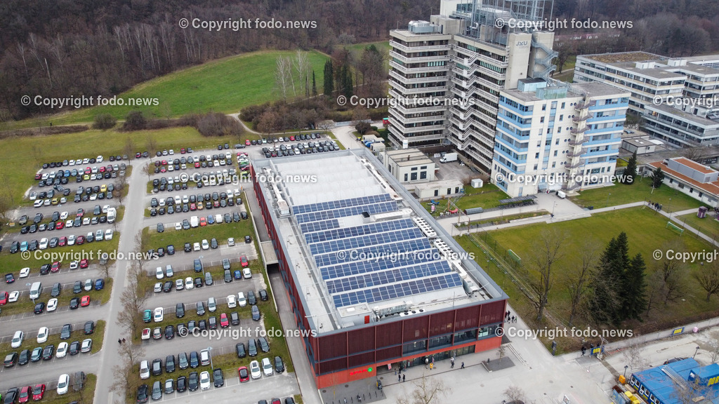 JKU Linz_ LIT_ Baustelle House of Schools_ 19.01.2023-5 | 19.01.2023, Johannes Kepler Universitaet Linz, AUT, JKU Gelaende, im Bild LIT (PV Anlage, Photovoltaik), House of Schools (Baustelle)