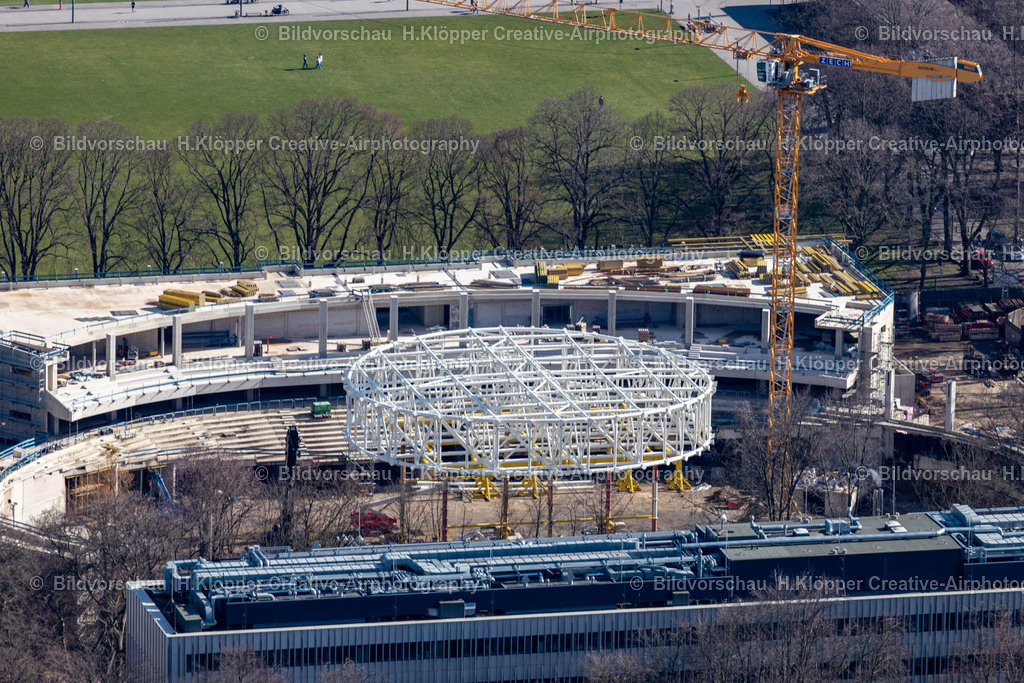 Luftbilder Köln-0235 | Luftbildfotografie Baustelle zum Umbau der Rennbahn - Parkour " Radstadion Köln " an der Straße Olympiaweg im Ortsteil Müngersdorf in Köln im Bundesland Nordrhein-Westfalen, Deutschland. - Realisiert mit Pictrs.com