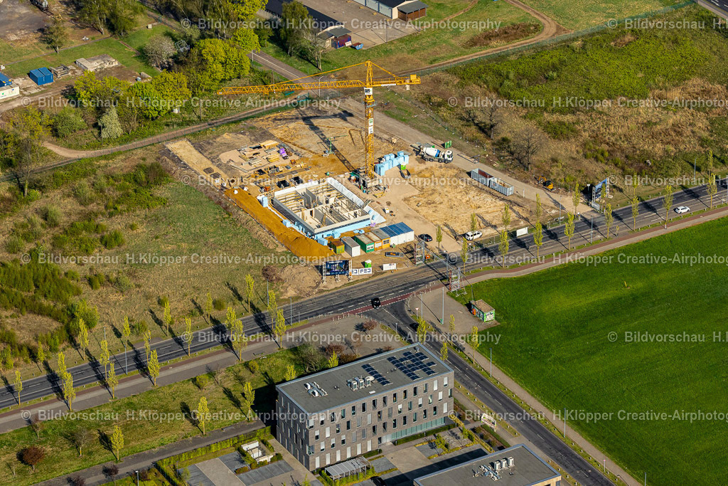 Luftbilder Mönchengladbach-9784 | Luftbild Baustelle zum Neubau eines Büro- und Geschäftshaus- Ensemble in Mönchengladbach im Bundesland Nordrhein-Westfalen, Deutschland - Realisiert mit Pictrs.com