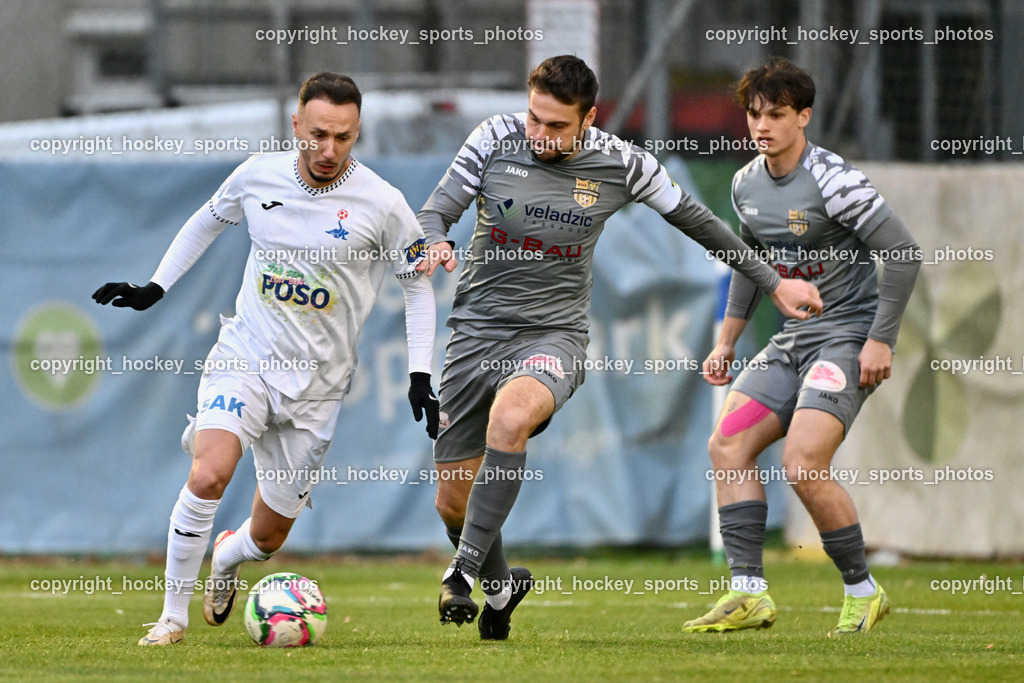 SAK vs. ASKÖ Köttmannsdorf | #9 Sinan Samardzic SAK, #17 Stephan Borovnik ASKÖ Köttmannsdorf, #21 Zan Benedicic SAK,  SAK vs. ASKÖ Köttmannsdorf, SAK vs. ASKÖ Köttmannsdorf am 02.04.2026 in Klagenfurt (Sportpark Welzenegg), Austria, (Photo by Bernd Stefan)