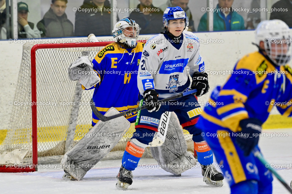 1. EHC Althofen vs. ESC Sparkasse Steindorf  | #21 Walder Patrik ESC Steindorf, #1 Adamitsch Anja EHC Althofen, 1. EHC Althofen vs. ESC Sparkasse Steindorf , 1. EHC Althofen vs. ESC Sparkasse Steindorf  am 08.03.2026 in Althofen (Stadthalle Althofen), Austria, (Photo by Bernd Stefan)