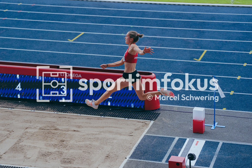 Deutsche Meisterschaften der Frauen und Männer 2026 | Finja Köchling, Eintracht Frankfurt e.V., Weitsprung, Deutsche Meisterschaften der Frauen und Männer 2026, Lohrheidestadion Bochum-Wattenscheid, 26.07.2026. Foto: Marcel Schwering / sportimfokus - Realisiert mit Pictrs.com