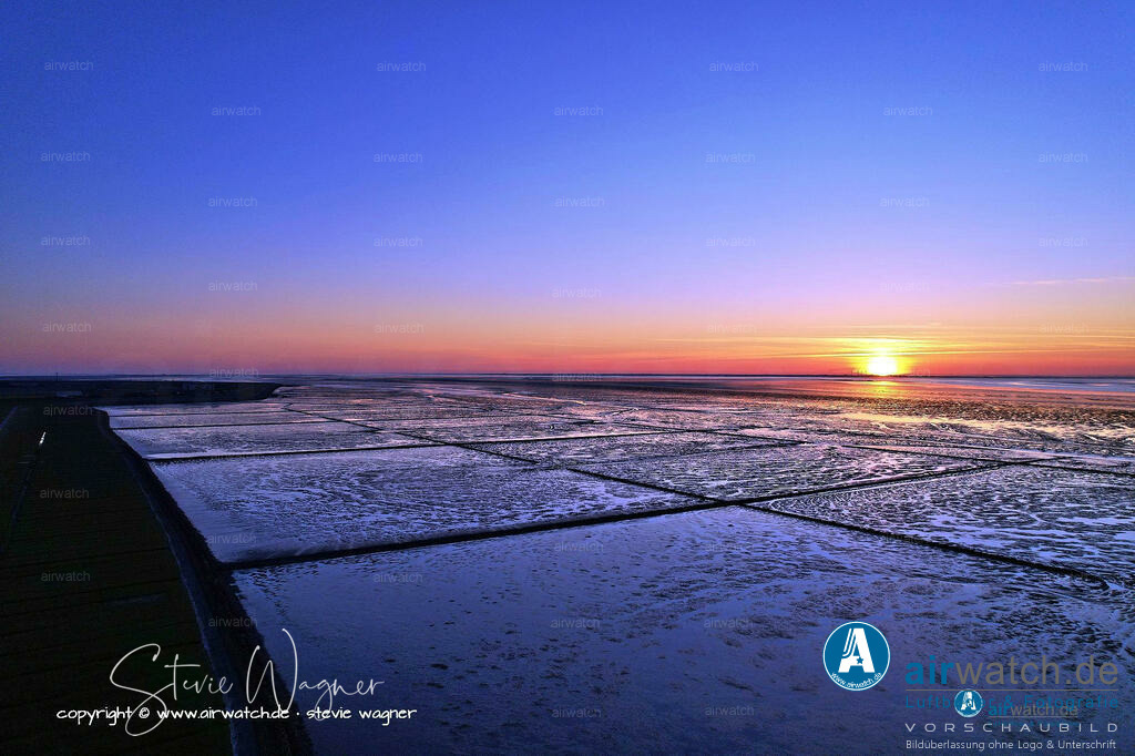 Luftbilder Nordfriesland, Nordstrand, Elisabeth-Sophien-Koog, Wattenmeer, Landgewinnung, Küstenschutz | Luftbild, Nordfriesland, Nordstrand, Elisabeth-Sophien-Koog, Wattenmeer, Landgewinnung, Küstenschutz