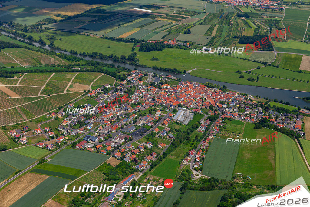 Das Luftbild der Stadt Wipfeld wurde 2019 vom Flugzeug heraus erstellt (keine Drohne) Aufnahmehöhe ca.400 Meter- hohe Auflösung- beste Druck-Qualität garantiert!