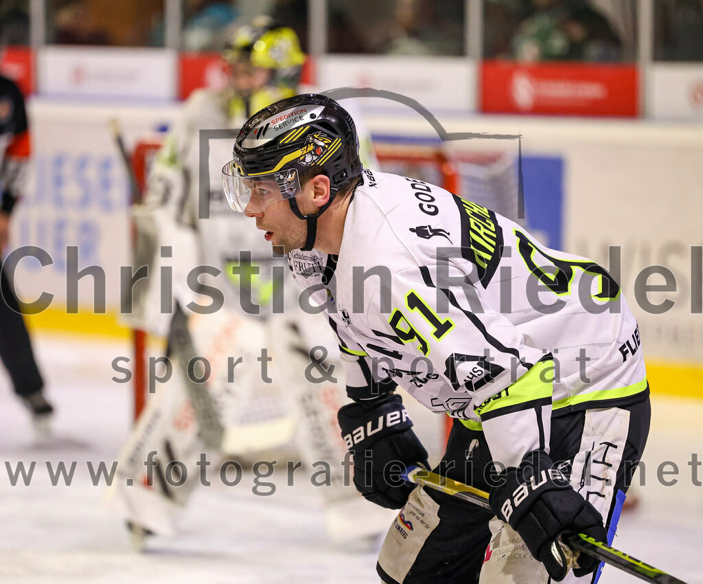 2024-02-02_105_TSV_Erding_gegen_ERSC_Amberg | Erding, Deutschland, 02.02.2024:
Eishockey, Bayernliga Vorrunde 2023 / 2024, 30. Spieltag, TSV Erding gegen ERSC Amberg, Endergebnis: 1:0

Michael Kirchberger (ERSC Amberg, #91)

Foto: Christian Riedel / fotografie-riedel.net