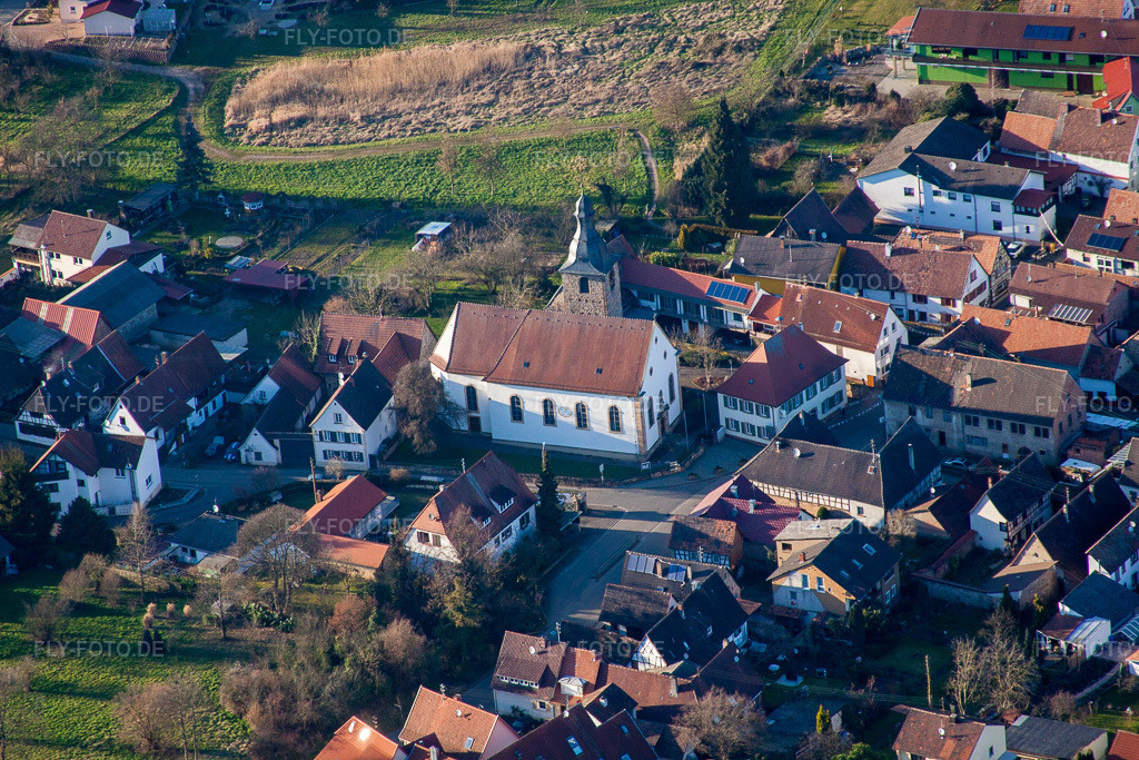 Luftbild: St. Simon im Ortsteil Pleisweiler in Pleisweiler-Oberhofen im Bundesland Rheinland-Pfalz in Deutschland. Foto: IMG_62391.jpg vom 24.02.2014 durch Werner Riehm/FLY-FOTO.de