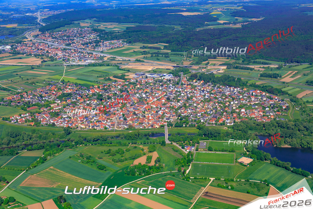 Das Luftbild der Stadt Kemmern wurde 2018 vom Flugzeug heraus erstellt (keine Drohne) Aufnahmehöhe ca.400 Meter- hohe Auflösung für beste Druck-Qualität