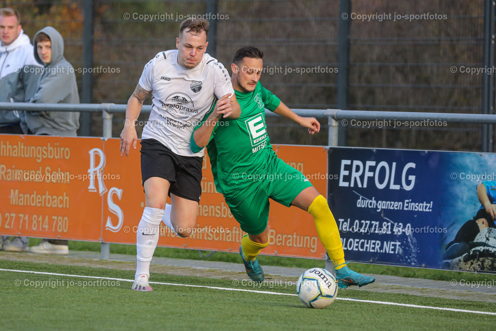 870A1773 | 05.11.2022; Kreisliga B Dillenburg; Kunstrasenplatz Manderbach; FSV Manderbach - TSV Eibach; Ergebnis: 1:4 (0:2)