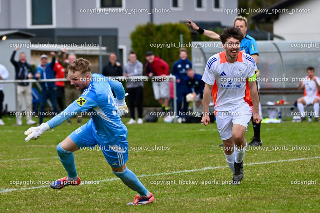 SV Rothenthurn vs. FC Dölsach | Jubel FC Dölsach, #39 Lukas Michael Unterlader FC Dölsach, #9 Philipp Hochegger FC Dölsach, SV Rothenthurn vs. FC Dölsach, SV Rothenthurn vs. FC Dölsach am 04.04.2026 in Rothenthurn (Sportplatz Rothenthurn), Austria, (Photo by Bernd Stefan)