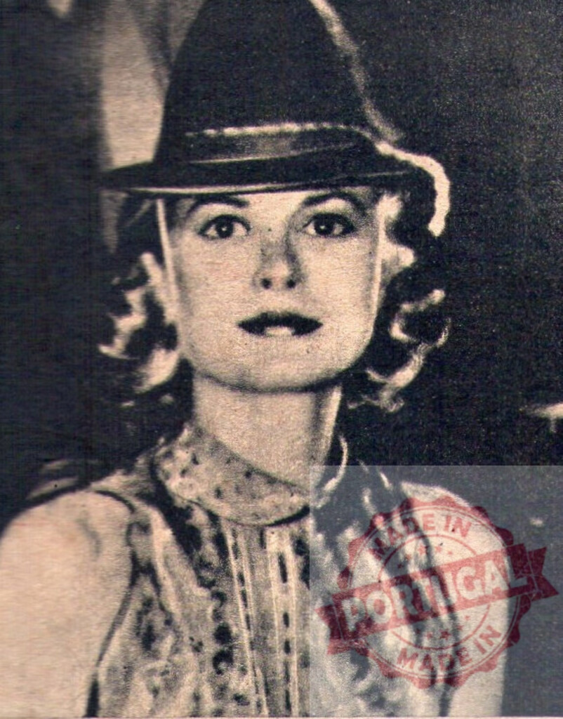 Vintage portrait of young Marlene Dietrich wearing a Tyrolean hat | Vintage black and white portrait of actress Marlene Dietrich wearing traditional Tyrolean hat and blouse, from the thirties - Realized with Pictrs.com