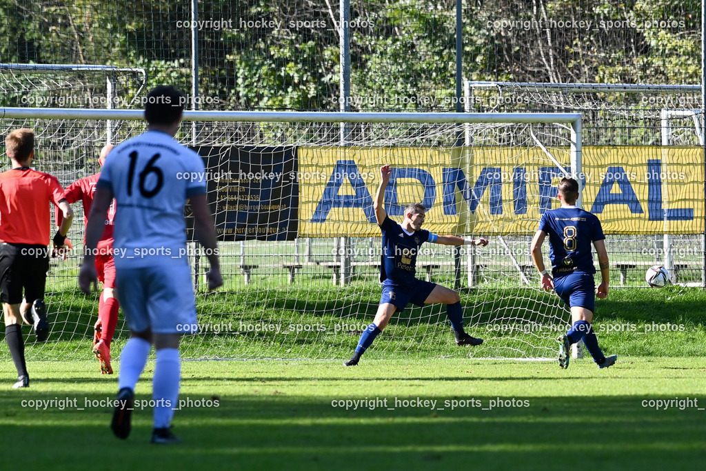 ATUS Velden vs. ASKÖ Köttmannsdorf 7.10.2023 | #15 Manuel Wallner (K) ATUS Velden, Tor ASKÖ Köttmannsdorf, ATUS Velden vs. ASKÖ Köttmannsdorf 7.10.2023, ATUS Velden vs. ASKÖ Köttmannsdorf am 07.10.2023 in Velden (Wald Arena Velden), Austria, (Photo by Bernd Stefan)