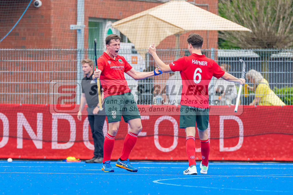 HK_20230507_108013 | 1. Bundesliaga Herren Creefelder HTC - Harvestehuder THC  am 7.5.2023 Crefelder HTC ( CHTC ), Krefeld  , Boomes Anton ( Crefelder HTC #23 ) , Julius Hayner ( Crefelder HTC #6 )