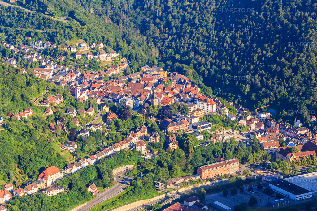 Luftbild: Stadtzentrum aus Südosten in Oberndorf am Neckar im Bundesland Baden-Württemberg in Deutschland. Foto: IMG_148921.jpg vom 28.06.2025 durch Werner Riehm/FLY-FOTO.de