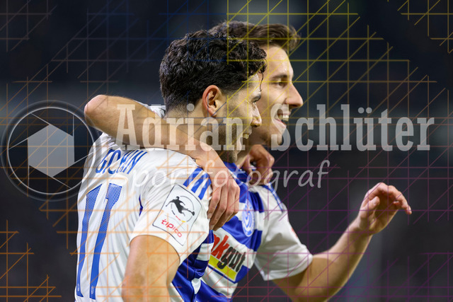 MSV Duisburg vs SV Waldhof Mannheim - 3. Liga | Duisburg, Deutschland, 07.11.25:   Conor Noß (MSV Duisburg) Torjubel, jubelt mit seiner Mannschaft nach dem Treffer zum 1:0 waehrend des Spiels der 3. Liga MSV Duisburg vs SV Waldhof Mannheim in der schauinsland-reisen-arena(Foto von Brauer-Fotoagentur / Adrian Schlueter)
