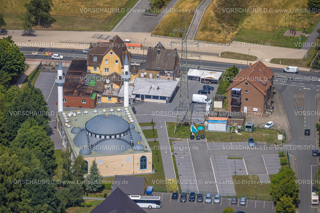 Hamm250702706West | Luftbild, DitiB Ulu Camii Moschee, Stadtbezirk Herringen, Hamm, Ruhrgebiet, Nordrhein-Westfalen, Deutschland