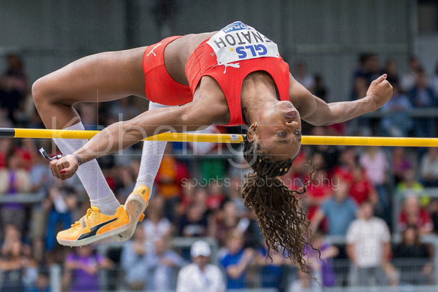 Deutsche Leichtathletik-Meisterschaften; Bochum-Wattenscheid, 26.07.2026 | Blessing Enatoh (LG Nord Berlin), Hochsprung; Deutsche Leichtathletik-Meisterschaften am 26.07.2026 im Lorheide-Stadion, Bochum-Wattenscheid (Nordrhein-Westfalen).