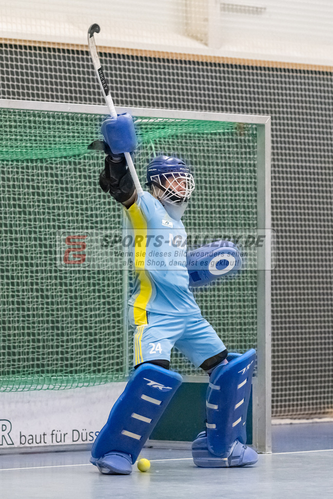 HK_20221203_101937 | 1. Bundesliga ( Halle ) Herren Düsseldorfer HC -  Schwarz Weiß Neuss am 3.12.2022 Düsseldorfer HC, Düsseldorf , Esser Quentin Torwart ( Düsseldorfer HC #24 )