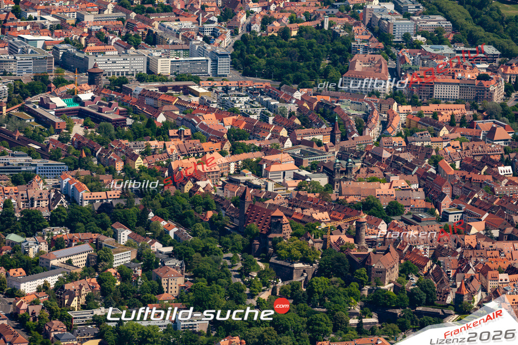 Aktuelles Luftbild von vestnertorgraben nuernberg - Die Luftaufnahme wurde 2020 mittels UL-Flugzeug erstellt ( keine Drohne ) - hochauflösende Kamera-Systeme von  Canon -Beste Qualität - Für grossformatige Ausdrucke geeignet. Die Geschenkidee !