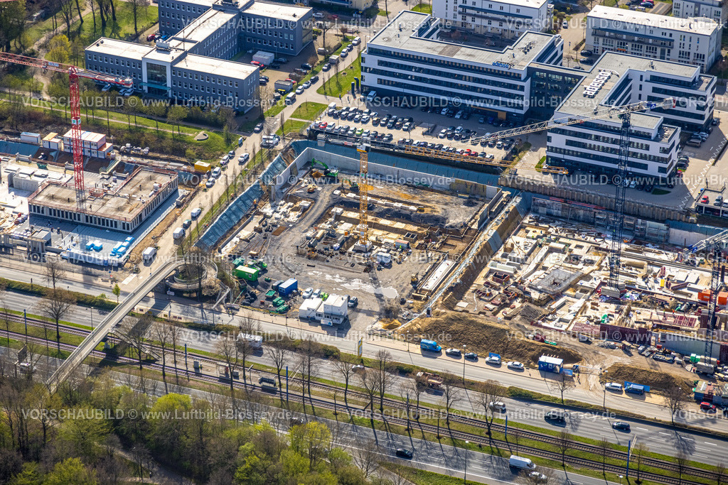Dortmund220400175 | Luftbild, Baustelle mit Neubau an der Stadtkrone-Ost, Schüren, Dortmund, Ruhrgebiet, Nordrhein-Westfalen, Deutschland