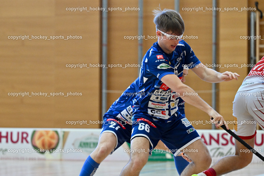 VSV Unihockey vs. KAC Floorball | #66 Jakob Rainer VSV Unihockey, VSV Unihockey vs. KAC Floorball, VSV Unihockey vs. KAC Floorball am 12.04.2025 in Villach (Ballspielhalle St. Martin), Austria, (Photo by Bernd Stefan)