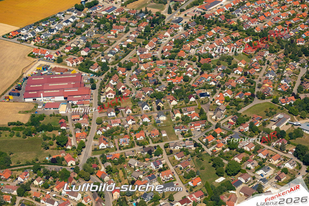 Aktuelles Luftbild von  Wallhausen - Die Luftaufnahme wurde 2022 mittels UL-Flugzeug erstellt ( keine Drohne ) - hochauflösende Kamera-Systeme von  Canon -Beste Qualität - Für grossformatige Ausdrucke geeignet. Die Geschenkidee !