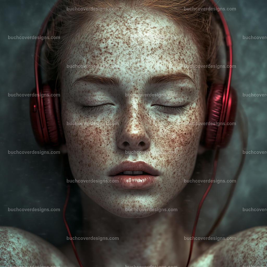Gesicht einer Frau mit Kopfhörer (19) | girl face with skin freckles ,yellow hair spread over the surface of the image, with a red headphone - studio light - vivid colors - high detail - realistic - photo --chaos 55 --stylize 300 --weird 1700 --v 6.1 Job ID: 133577e0-32be-4caf-b8bf-c68378c1cdd9