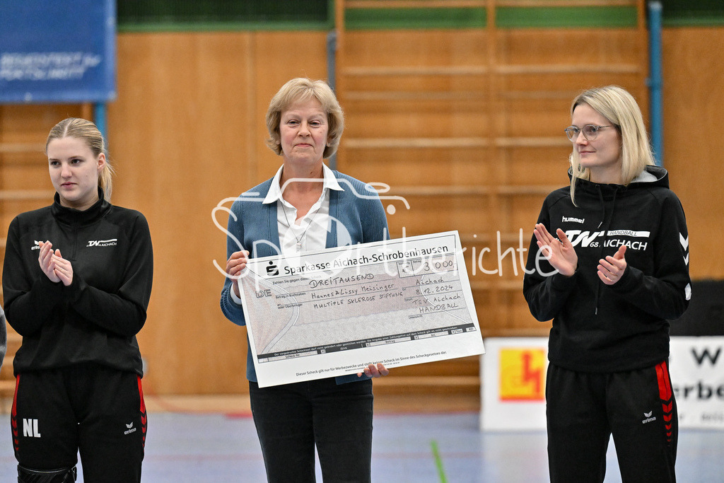 TSV Aichach - SG 1871 Augsburg/Gersthofen | Spendenuebergabe MS-Stiftung