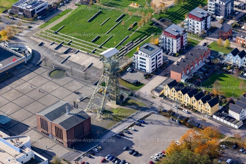 Luftbilder Alsdorf-7420 | Luftbildfotografie Förderanlagen und Bergbau- Schacht- Anlagen am Förderturm " Förderturm Grube Anna " in Alsdorf im Bundesland Nordrhein-Westfalen, Deutschland - Realisiert mit Pictrs.com