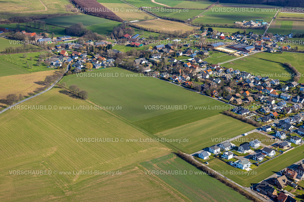 Froendenberg230214402 | Luftbild, Neubaugebiet Am Obsthof Ostbüren, Ostbüren, Fröndenberg, Ruhrgebiet, Nordrhein-Westfalen, Deutschland