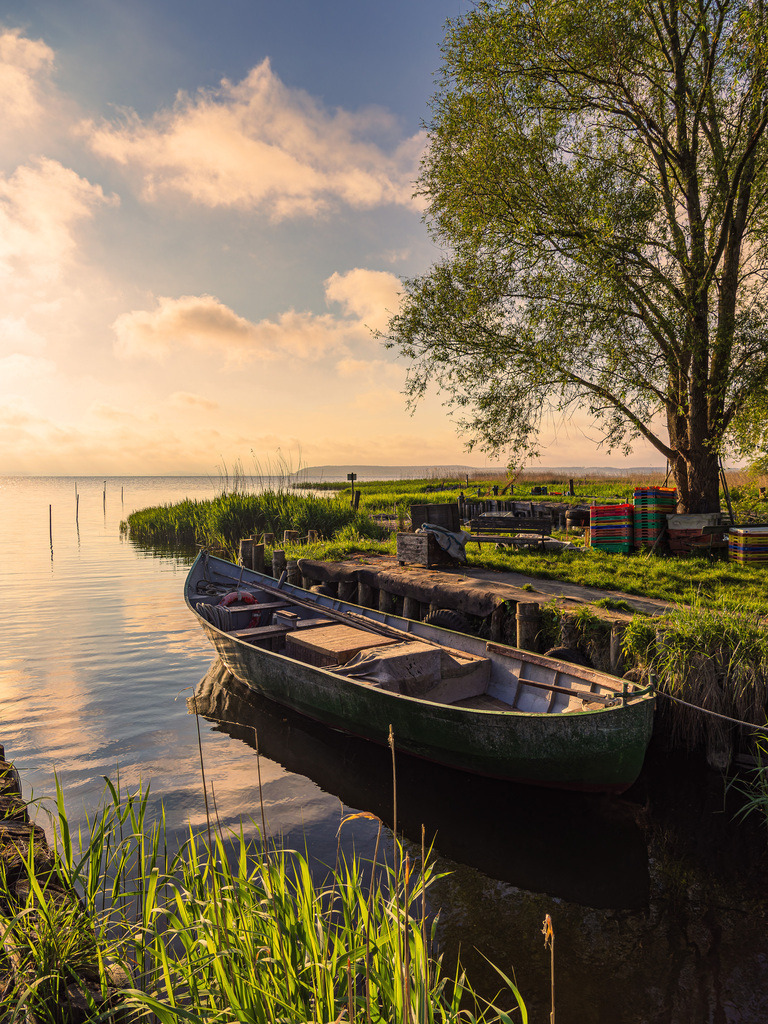 Abends am Achterwasser bei Warthe auf der Insel Usedom | Abends am Achterwasser bei Warthe auf der Insel Usedom.