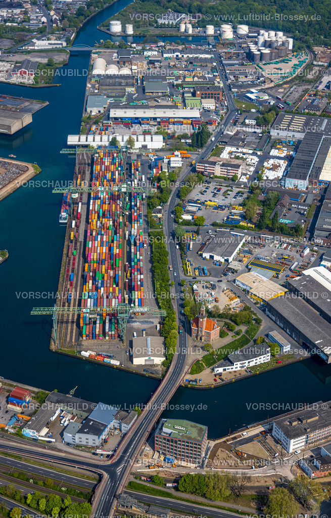 Dortmund220500811DortmunderHafen | Luftbild vom Dortmunder Hafen mit Speicherstraße und Kanalstraße, e-port-dortmund, Dortmund-Ems-Kanal, Containerhafen,  Hafen, Dortmund, Ruhrgebiet, Nordrhein-Westfalen, Deutschland 