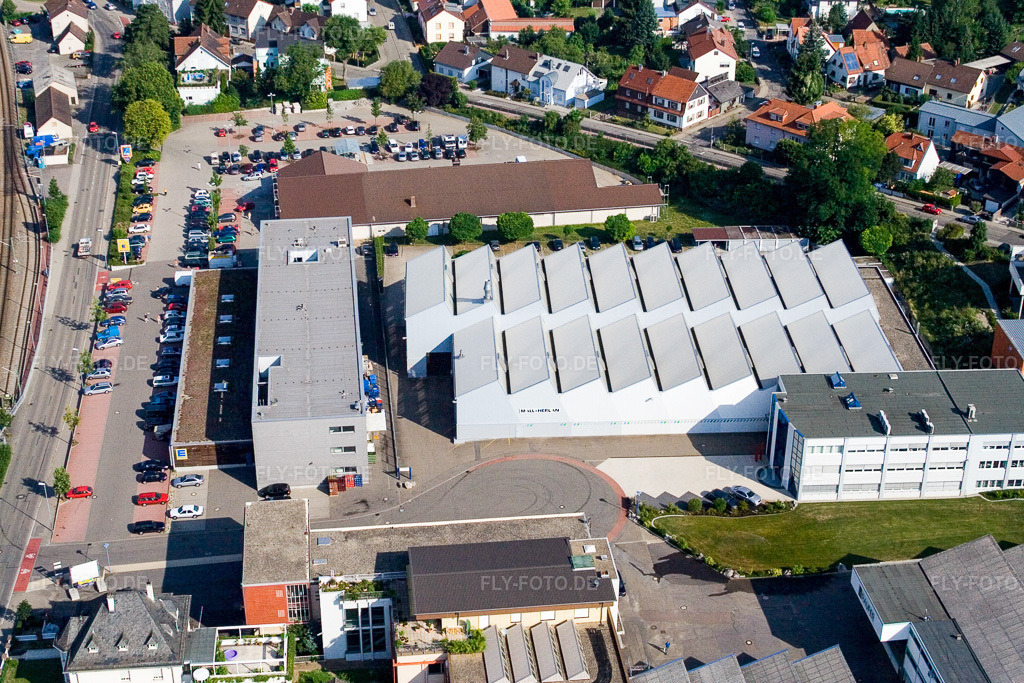 Luftbild: Mall+Herlan im Ortsteil Berghausen in Pfinztal im Bundesland Baden-Württemberg in Deutschland. Foto: IMG_3466.jpg vom 21.07.2006 durch Werner Riehm/FLY-FOTO.de
