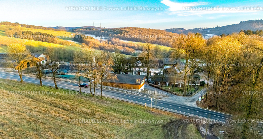 Olpe2502600115HofSiele | Luftbild, Howald am Biggesee, Aussiedlerhof, Bauernhof, Rhode, Olpe, Sauerland, Nordrhein-Westfalen, Deutschland