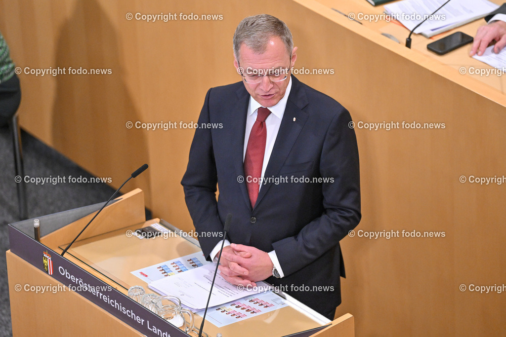 Landhaus Linz_ Promenade_ Landtagssitzung_ 19.09.2024-54 | 19.09.2024, Landhaus Linz AUT, Promenade, Landtagssitzung, im Bild LH Thomas Stelzer (VP, Landeshauptmann Ooe)