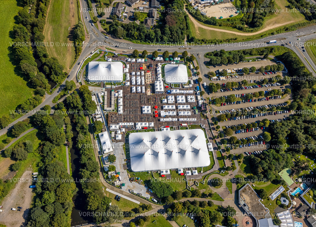 Bochum240815991 | Luftbild, Zeltfestival Ruhr, Event Großveranstaltung mit Musik und Kunst am Kemnader See in Witten und Bochum, Querenburg, Bochum, Ruhrgebiet, Nordrhein-Westfalen, Deutschland