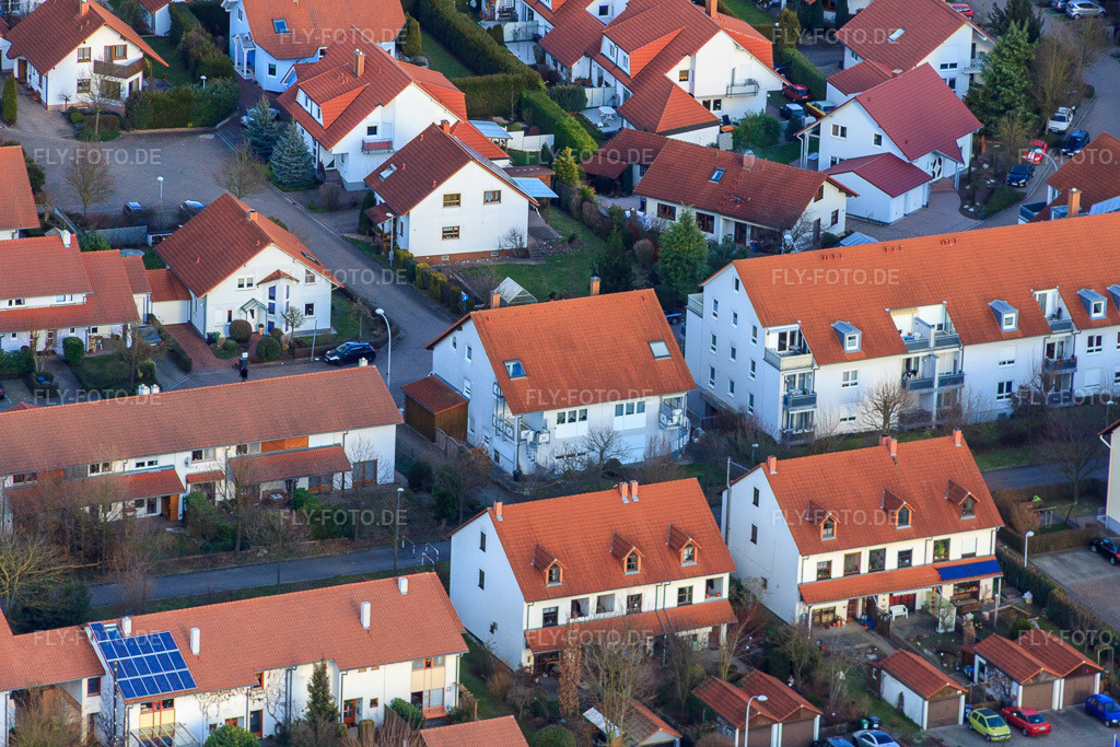 Luftbild: Sebastianring in Herxheim bei Landau im Bundesland Rheinland-Pfalz in Deutschland. Foto: IMG_37150.jpg vom 22.01.2011 durch Werner Riehm/FLY-FOTO.de