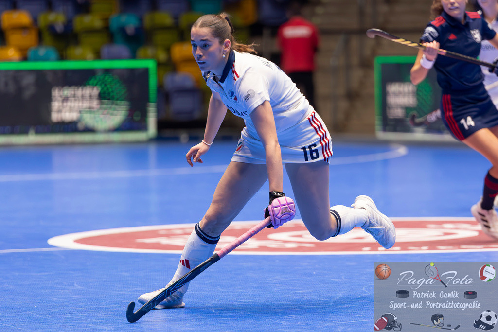 Volvo E.R.B. Final 4 Halbfinale Frauen: Mannheimer HC - Düsseldorfer HC, 25.01.2025 | Alexine Matthysen (Mannheimer HC #16), Mannheimer HC - Düsseldorfer HC, Frankfurt, Süwag Arena, 25.1.2025 - Realisiert mit Pictrs.com