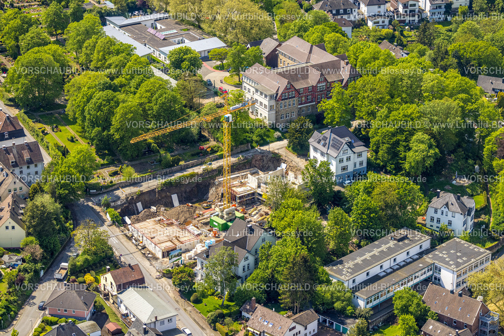 Wetter230503043 | Luftbild, Evang. Stiftung Volmarstein Johanna Helenen Haus, Baustelle und Neubau an der Hartmannstraße, Volmarstein, Wetter, Ruhrgebiet, Nordrhein-Westfalen, Deutschland