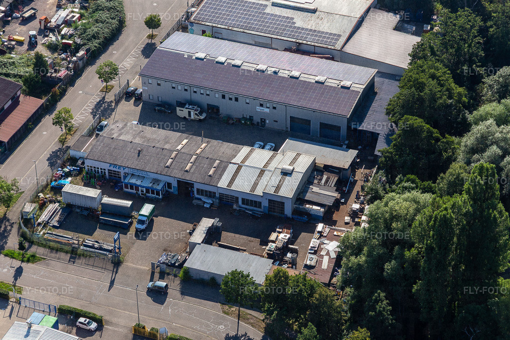 Frey Metallbau | Luftbild: Frey Metallbau im Ortsteil Minderslachen in Kandel im Bundesland Rheinland-Pfalz in Deutschland. Foto: IMG_128381.jpg vom 12.08.2021 durch ©2025 Werner Riehm fly-foto.de/copyright - Realisiert mit Pictrs.com